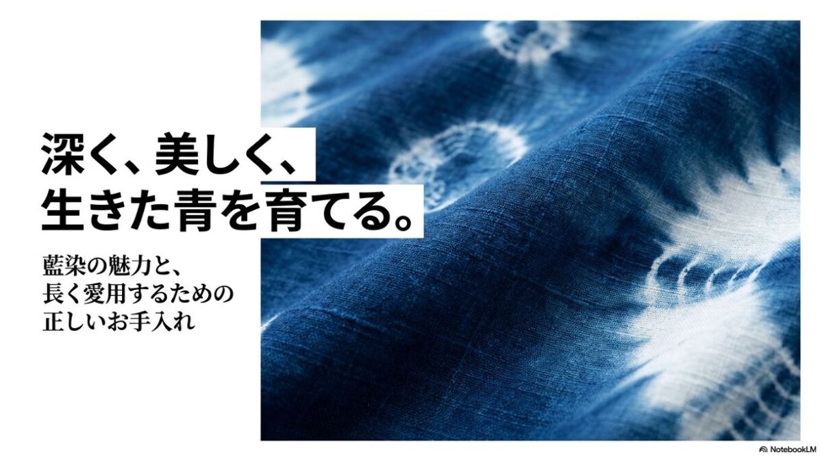 藍染の魅力と長く愛用するための正しいお手入れ