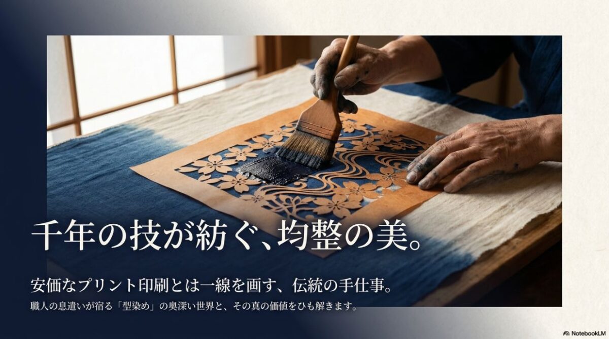 千年の技が紡ぐ均整の美。職人の手仕事による型染めの奥深い世界